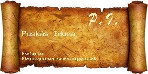 Puskás Iduna névjegykártya